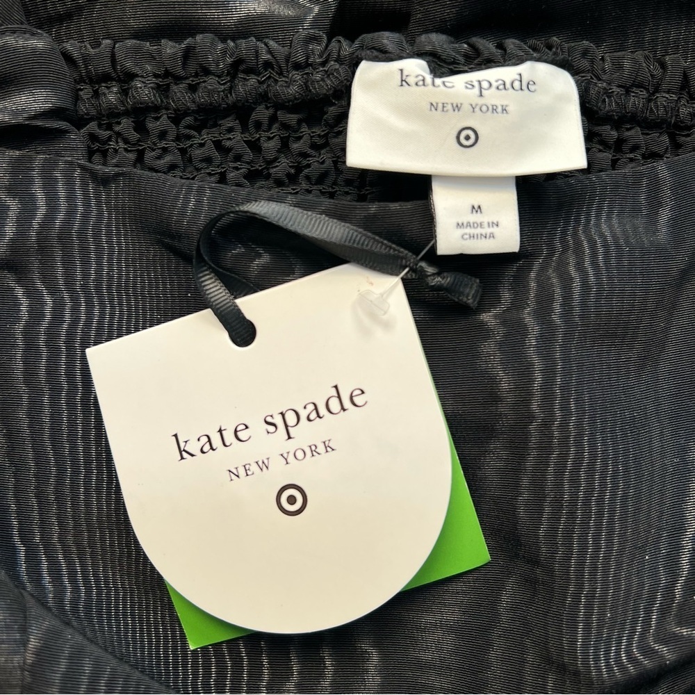 Kate Spade Tiered Ruffle Midi Black Dress, M - Picture 3 of 8